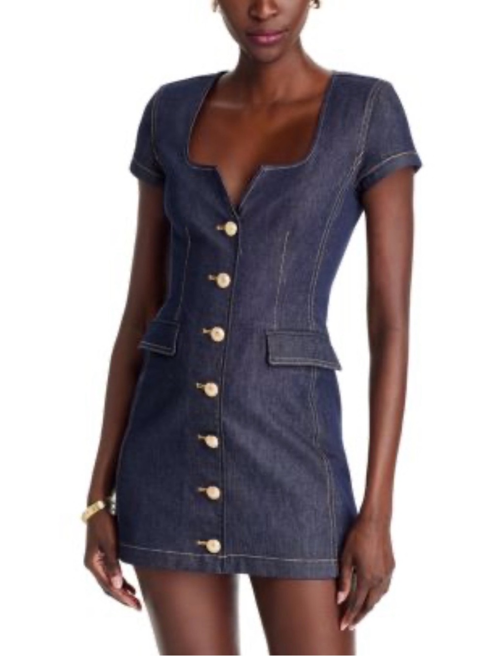 Generation Love Brunella Sheen Denim Mini Dress NWT